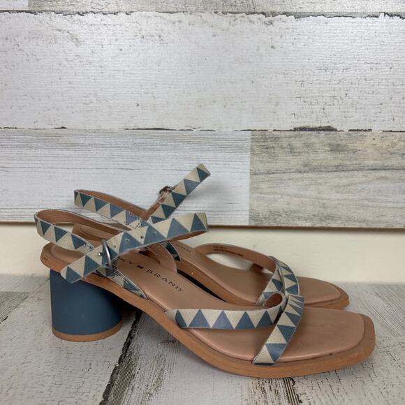 Lucky Brand Women’s 6 Pimae Bluestone Leather Slingback Heeled Sandals - Picture 5 of 9